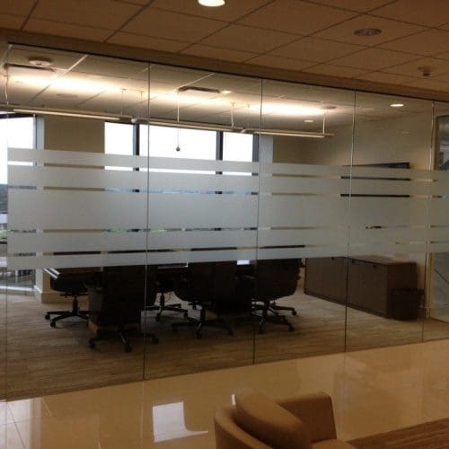 Glass Wall Conference Room with Frosted Horizon | Glass Wall Systems Gallery | Interior Glass Products | Anchor-Ventana Glass