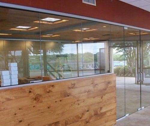 Butt Glazed Heavy Glass Wall and Doors | Glass Wall Systems Gallery | Interior Glass Products | Anchor-Ventana Glass